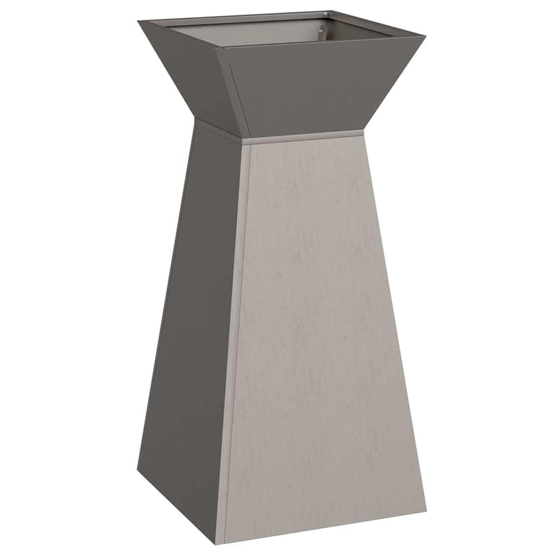 vidaXL Pillér Ültető 2 pcs Ezüst 35 x 35 x 73 cm Acél