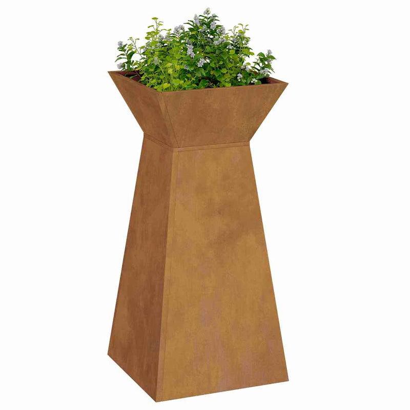 vidaXL Pillér Ültető 2 pcs Ezüst 35 x 35 x 73 cm Acél