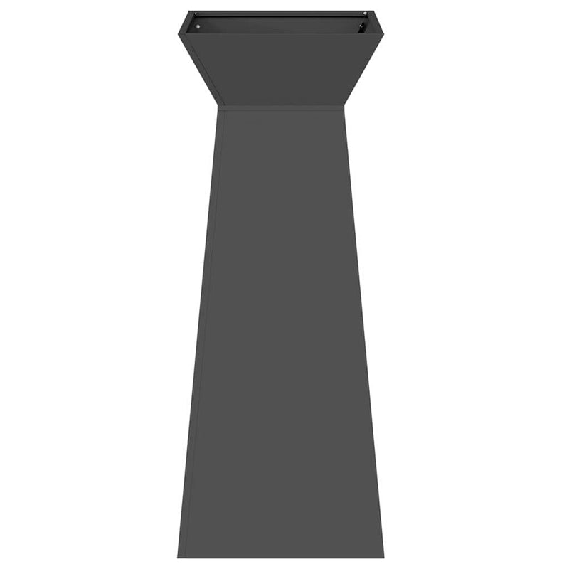 vidaXL Pillér Ültető 2 pcs Fekete 40 x 40 x 100 cm Acél