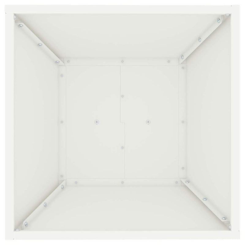 vidaXL Pillér Ültető Fehér 40 x 40 x 100 cm Acél