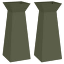 vidaXL Pillér Ültető 2 pcs Olívazöld 40 x 40 x 100 cm