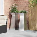 vidaXL Pillér Ültető 2 pcs Ezüst 40 x 40 x 100 cm