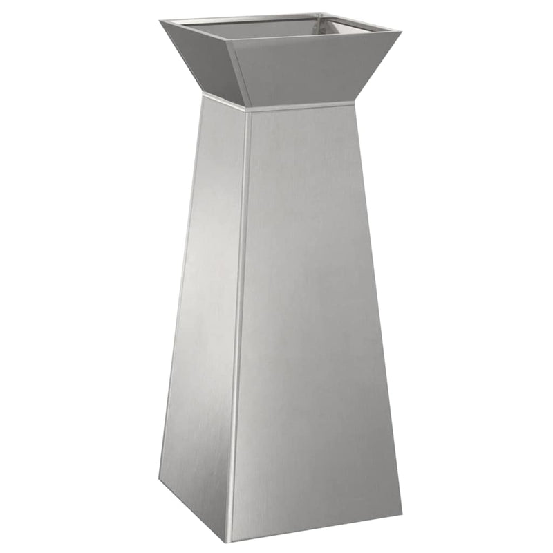 vidaXL Pillér Ültető 2 pcs Ezüst 40 x 40 x 100 cm Acél