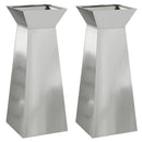 vidaXL Pillér Ültető 2 pcs Ezüst 40 x 40 x 100 cm