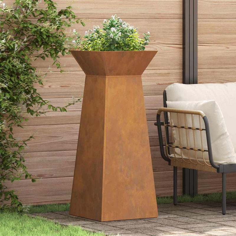 vidaXL Pillér Ültető 2 pcs Ezüst 40 x 40 x 100 cm Acél