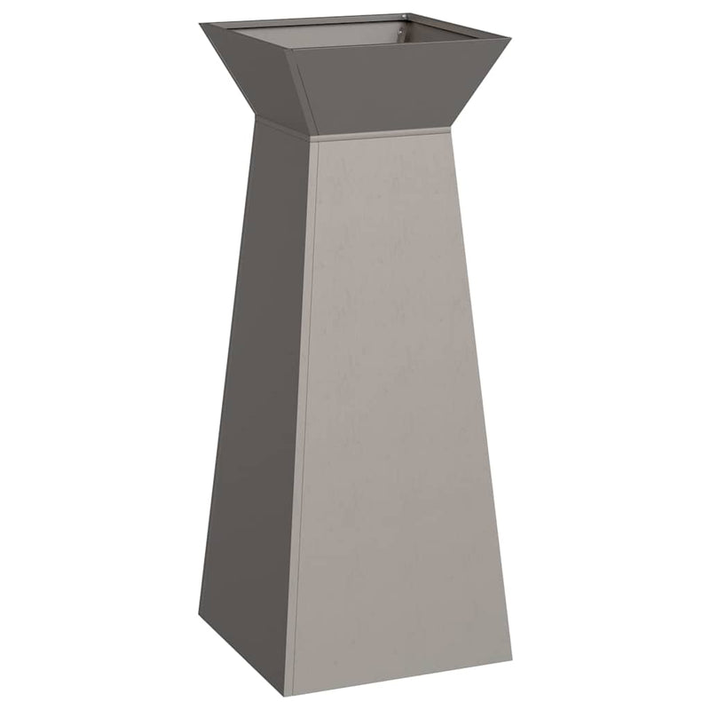 vidaXL Pillér Ültető 2 pcs Ezüst 40 x 40 x 100 cm Acél