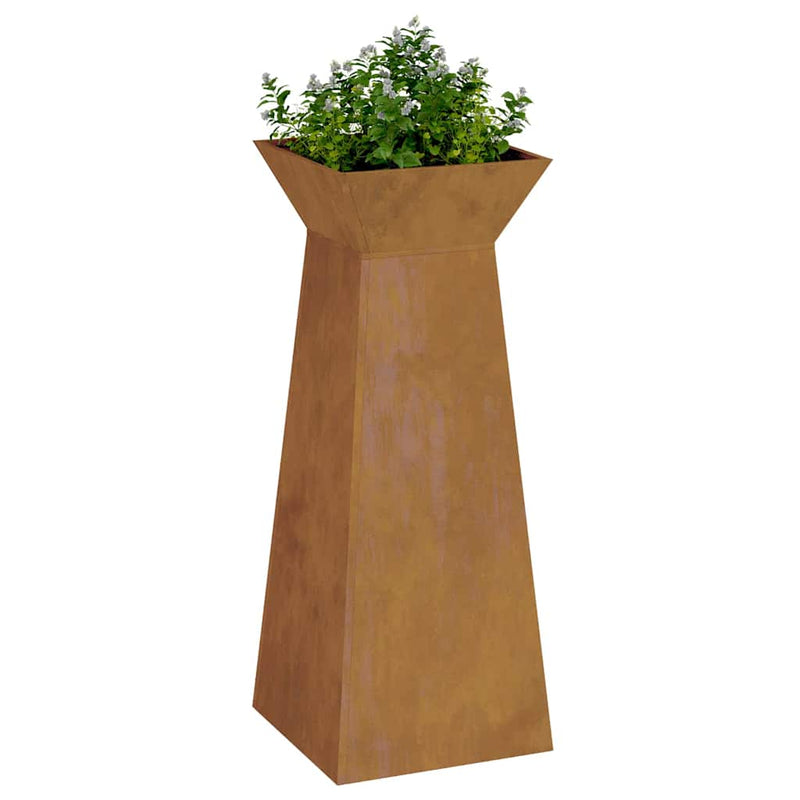 vidaXL Pillér Ültető 2 pcs Ezüst 40 x 40 x 100 cm Acél