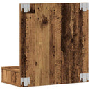 vidaXL Tükörszekrény tükör lámpákkal Régi fa 60 x 31,5 x 62 cm Faanyag