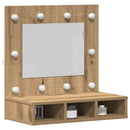vidaXL Tükörszekrény polcokkal Artisan tölgy 60 x 31,5 x 62 cm Faanyag