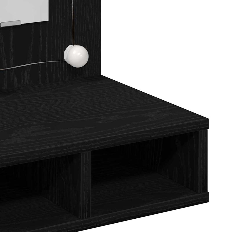 vidaXL Tükörszekrény polcokkal Musta tammi 62 x 31,5 x 62 cm Faanyag