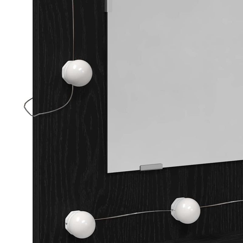vidaXL Tükörszekrény polcokkal Musta tammi 62 x 31,5 x 62 cm Faanyag