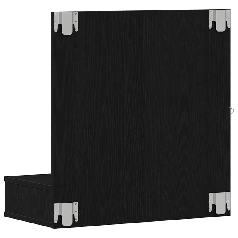 vidaXL Tükörszekrény polcokkal Musta tammi 62 x 31,5 x 62 cm Faanyag
