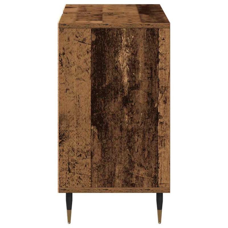 vidaXL Fürdőszoba Székény polcokkal Régi fa 80 x 33 x 60 cm Faanyag