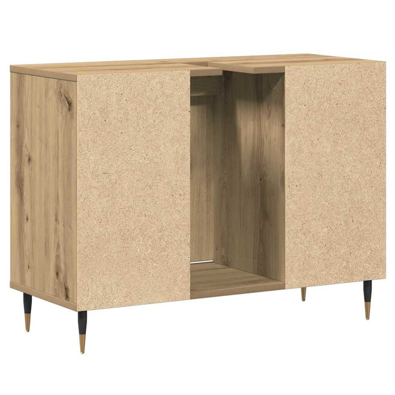vidaXL Fürdőszoba Székény kézműves tölgy 80 x 33 x 60 cm Faanyag