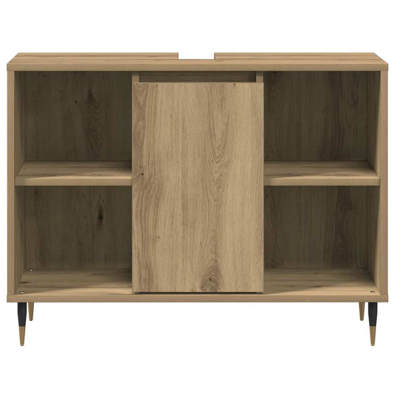 vidaXL Fürdőszoba Székény kézműves tölgy 80 x 33 x 60 cm Faanyag