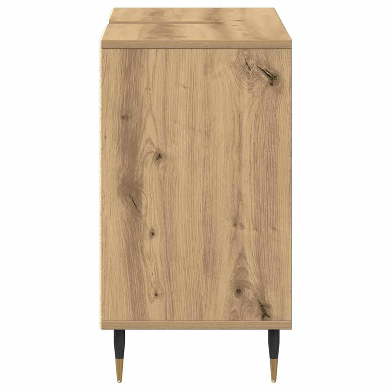 vidaXL Fürdőszoba Székény kézműves tölgy 80 x 33 x 60 cm Faanyag