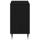 vidaXL Fürdőszoba Székény polcokkal Fekete 80 x 33 x 60 cm Faanyag