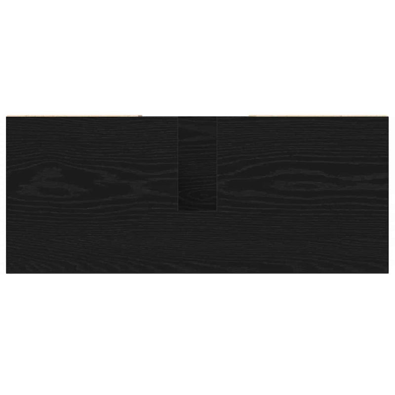 vidaXL Fürdőszoba Székény ajtóval Musta tammi 80 x 33 x 60 cm Faanyag