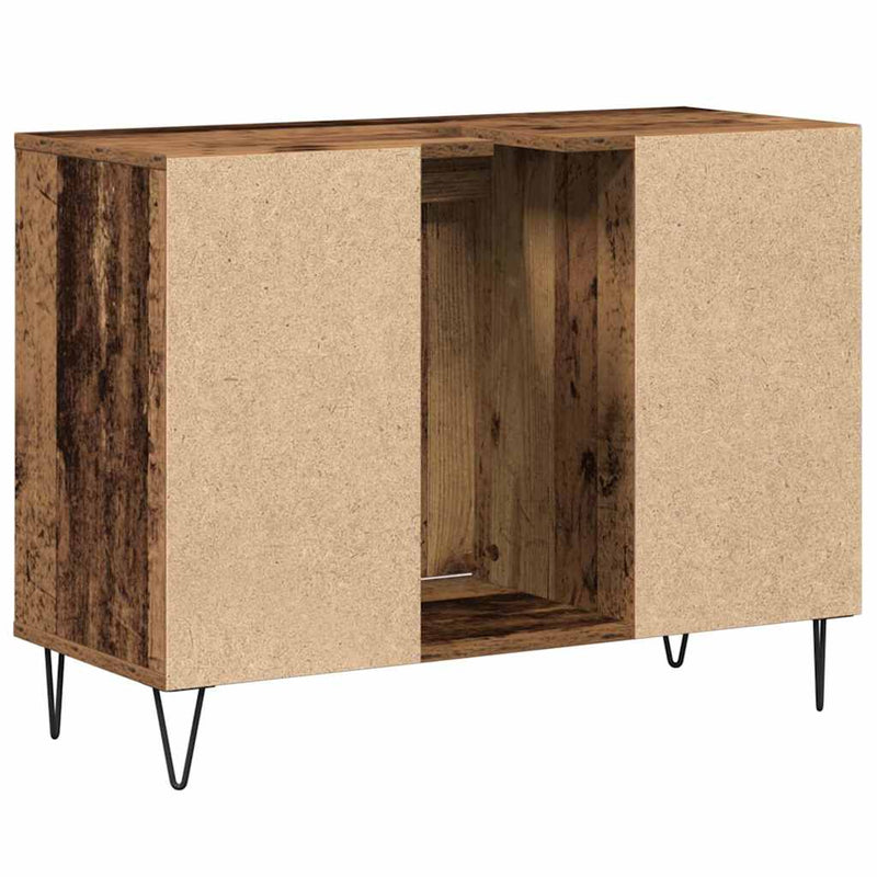 vidaXL Fürdőszoba Székény polcokkal Régi fa 80 x 33 x 60 cm Faanyag