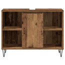 vidaXL Fürdőszoba Székény polcokkal Öreg fa 80 x 33 x 60 cm Faanyag