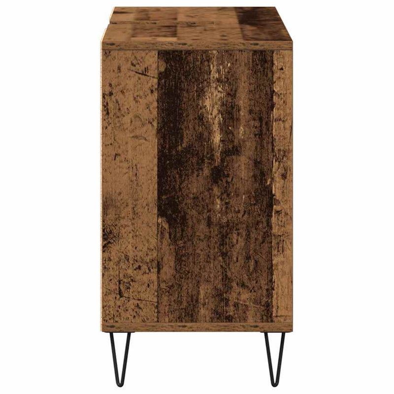 vidaXL Fürdőszoba Székény polcokkal Régi fa 80 x 33 x 60 cm Faanyag