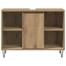 vidaXL Fürdőszoba Székény Artisan tölgy 80 x 33 x 60 cm Faanyag