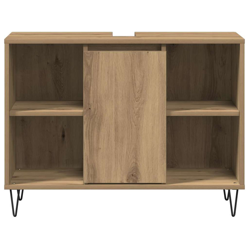 vidaXL Fürdőszoba Székény kézműves tölgy 80 x 33 x 60 cm Faanyag