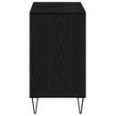 vidaXL Fürdőszoba Székény polcokkal Fekete 80 x 33 x 60 cm Faanyag