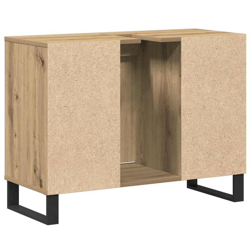 vidaXL Fürdőszoba Székény kézműves tölgy 80 x 33 x 60 cm Faanyag