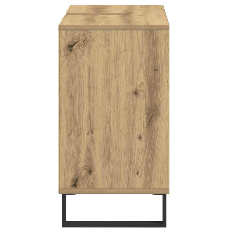 vidaXL Fürdőszoba Székény kézműves tölgy 80 x 33 x 60 cm Faanyag