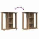 vidaXL Ruhásszekrény kerékkel kézműves tölgy 102 x 38 x 110 cm Faanyag