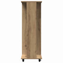 vidaXL Ruhásszekrény kerékkel kézműves tölgy 102 x 38 x 110 cm Faanyag