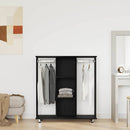 vidaXL Ruhásszekrény polcokkal Musta tammi 102 x 38 x 110 cm Faanyag