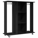 vidaXL Ruhásszekrény polcokkal Musta tammi 102 x 38 x 110 cm Faanyag
