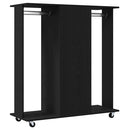 vidaXL Ruhásszekrény polcokkal Musta tammi 102 x 38 x 110 cm Faanyag