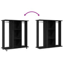 vidaXL Ruhásszekrény polcokkal Musta tammi 102 x 38 x 110 cm Faanyag
