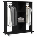 vidaXL Ruhásszekrény polcokkal Musta tammi 102 x 38 x 110 cm Faanyag