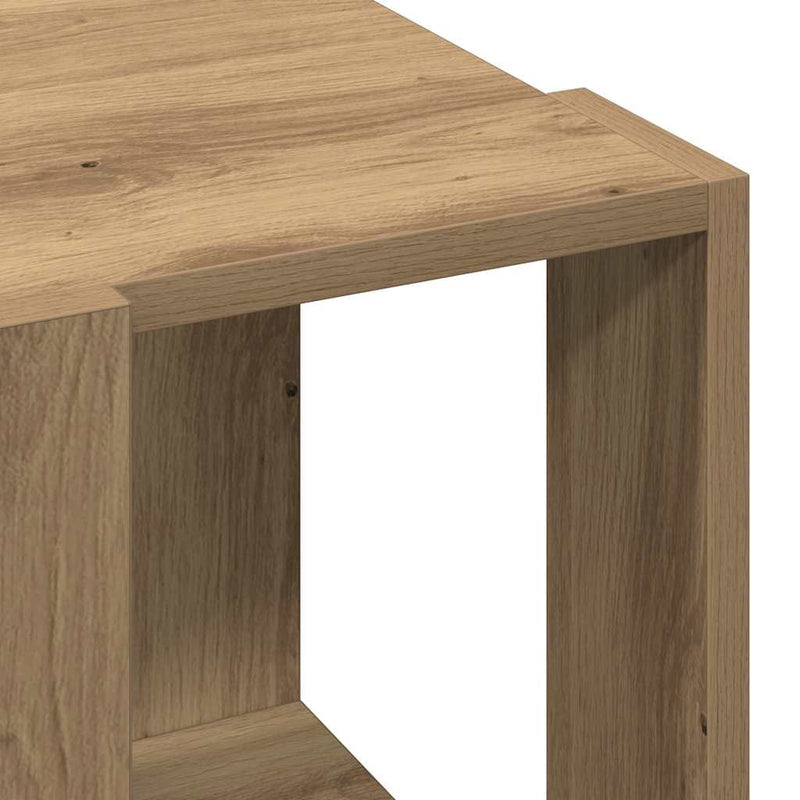 vidaXL Dohányzóasztal kézműves tölgy 32 x 32 x 30 cm Faanyag
