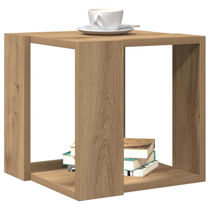 vidaXL Dohányzóasztal kézműves tölgy 32 x 32 x 30 cm Faanyag