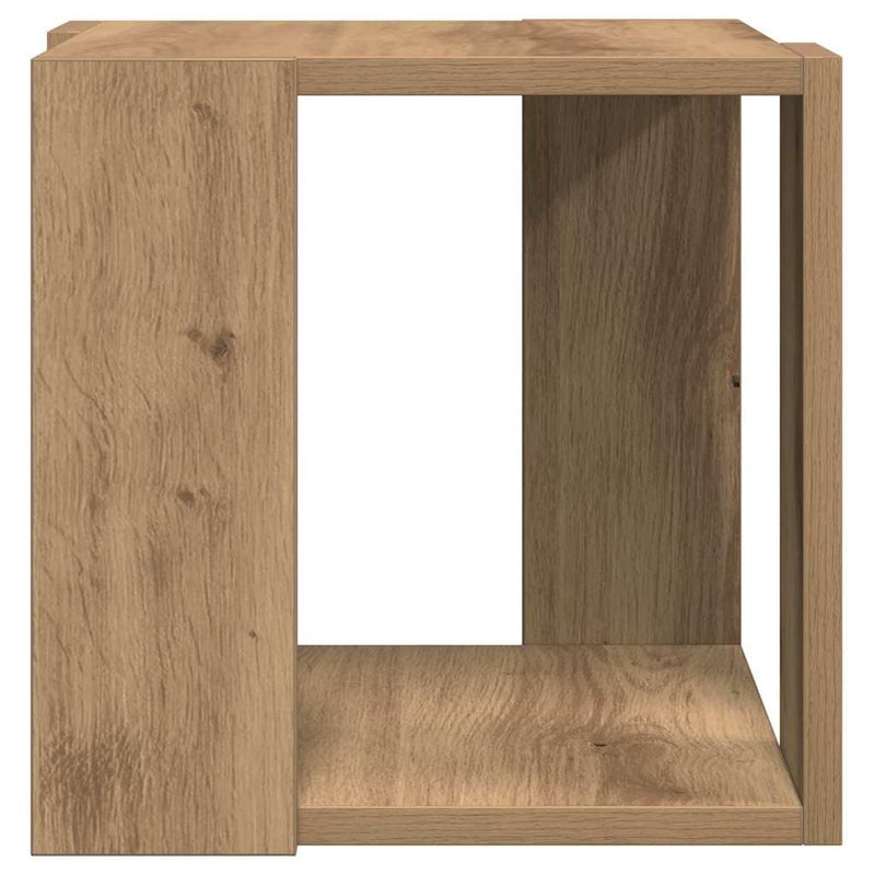 vidaXL Dohányzóasztal kézműves tölgy 32 x 32 x 30 cm Faanyag