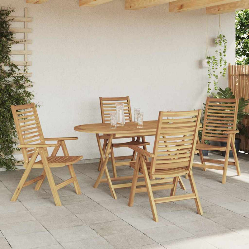 vidaXL Kerti Szék 4 pcs Barna 52 x 64.5 x 108 cm Tömör tíkfa