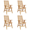 vidaXL Szék 4 pcs Barna 64.5 x 52 x 108 cm Tömör Teakfa