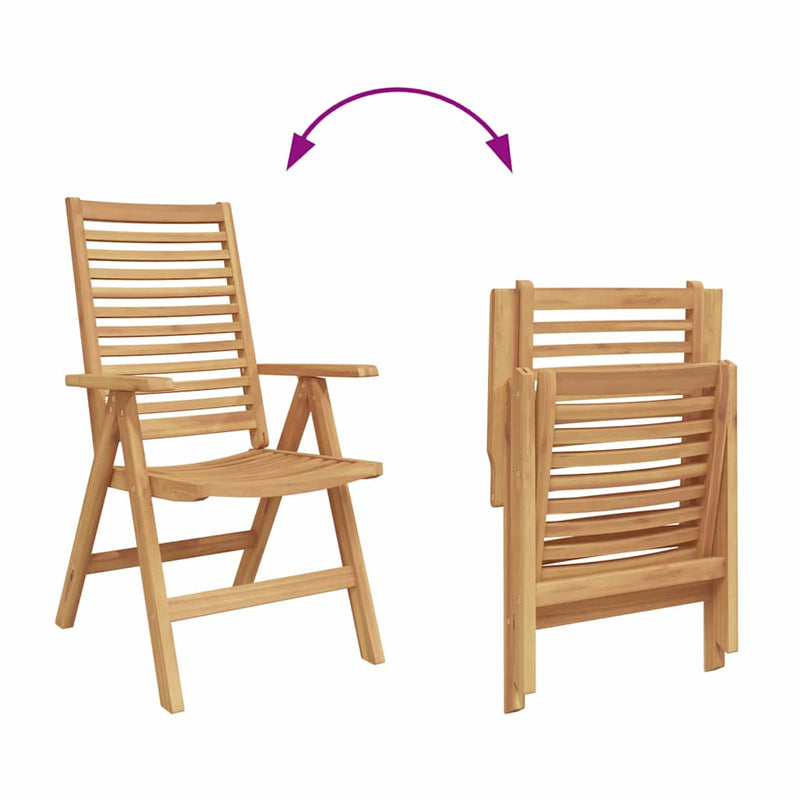 vidaXL Kerti Szék 4 pcs Barna 52 x 64.5 x 108 cm Tömör tíkfa