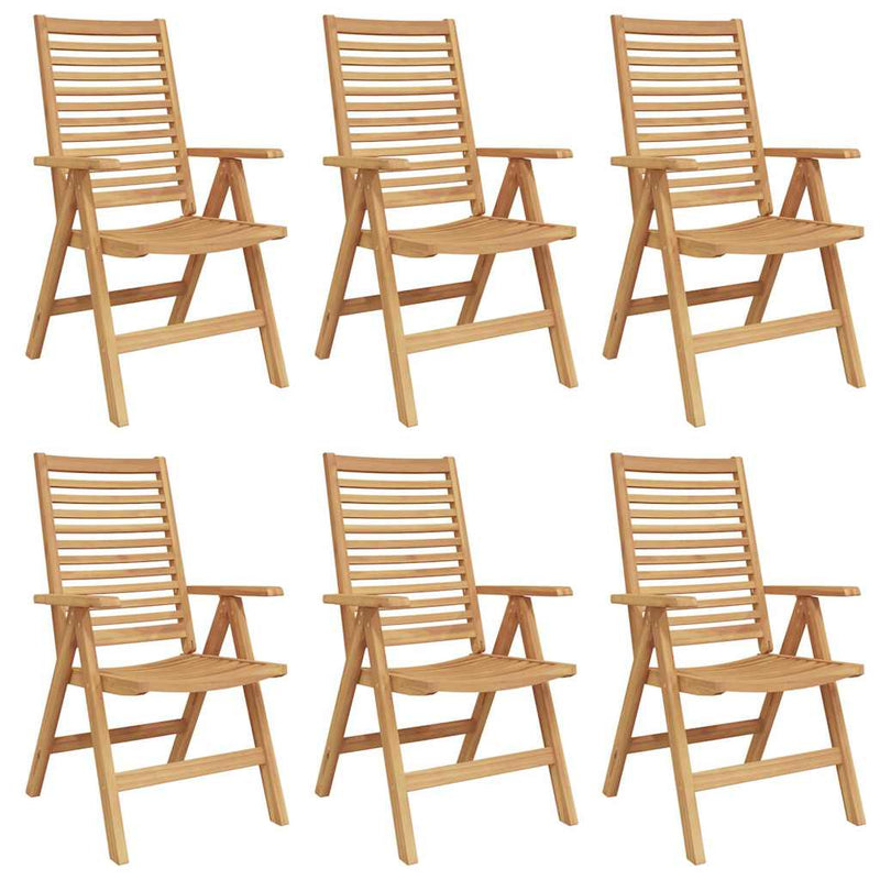 vidaXL Kerti Szék 6 pcs Barna 52 x 64.5 x 108 cm Tömör tíkfa