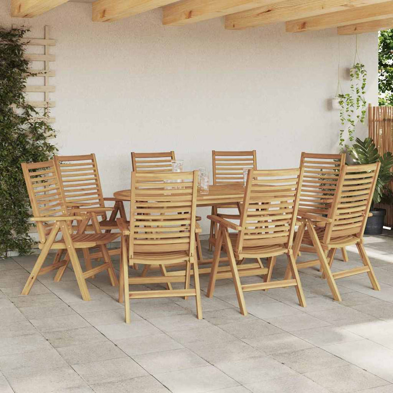 vidaXL Kerti Szék 8 pcs Barna 52 x 64.5 x 108 cm Tömör tíkfa