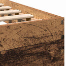 vidaXL Ágykeret fejtámlával Öreg fa 100 x 200 cm Faanyag