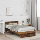 vidaXL Ágykeret fejtámlával Öreg fa 100 x 200 cm Faanyag