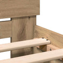 vidaXL Ágykeret fejtámlával Artisan tölgy 100 x 200 cm Faanyag