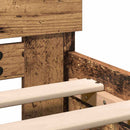 vidaXL Ágykeret fejtámlával Öreg fa 120 x 190 cm Faanyag