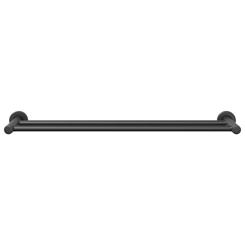 vidaXL Törölközőtartó Fekete 61 x 14.5 x 5 cm Rozsdamentes acél